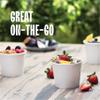[12 oz. - 50 Sets] Paper Food Container with Lid, Insulated Food Cups with Vented Lids - Hot or Cold To Go Soup Cup, for Soups, Ice Cream and Yogurt - Eco-Friendly - White view 3