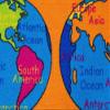 champion rugs Kids/Baby Room/Daycare/Classroom/Playroom Area Rug. Educational. Fun. World Map. Oceans. Hemispheres. Compass. Non-Slip Gel Back (8 Feet X 8 Feet Round) view 2