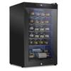 Schmecke 24 Bottle Compressor Wine Cooler Refrigerator w/Lock | Large Freestanding Wine Cellar | 41f-64f Digital Temperature Control Wine Fridge For Red, White, Champagne or Sparkling Wine - Black view 1