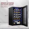 Schmecke 24 Bottle Compressor Wine Cooler Refrigerator w/Lock | Large Freestanding Wine Cellar | 41f-64f Digital Temperature Control Wine Fridge For Red, White, Champagne or Sparkling Wine - Black view 2