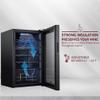 Schmecke 24 Bottle Compressor Wine Cooler Refrigerator w/Lock | Large Freestanding Wine Cellar | 41f-64f Digital Temperature Control Wine Fridge For Red, White, Champagne or Sparkling Wine - Black view 3