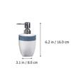 1set Glazed Bathroom Organizer Soap Dispenser Toothbrush Cups and Tray and for Use view 2