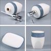 1set Glazed Bathroom Organizer Soap Dispenser Toothbrush Cups and Tray and for Use view 4