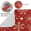 Christmas Snowflakes On Dark Red Dish Drying Mat, Absorbent Dish Drying Mat for Kitchen, 16" x 18" view 2
