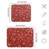 Christmas Snowflakes On Dark Red Dish Drying Mat, Absorbent Dish Drying Mat for Kitchen, 16" x 18" view 3