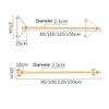 Clothing Store Clothes Display Racks Stand Golden, Wall Mounted Clothing Racks Shelf Window Shelves, Decorative Hanger on The Wall Metal Retail Clothing Display Pole view 2