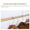 Clothing Store Clothes Display Racks Stand Golden, Wall Mounted Clothing Racks Shelf Window Shelves, Decorative Hanger on The Wall Metal Retail Clothing Display Pole view 3