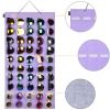 AROUY Sunglasses Organizer Storage, Hanging Wall Pocket Glasses Organizer - 25 Felt Slots Sunglass Organizers Holder with Metal Hook and Sturdy Rope (Purple, Large) view 2