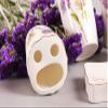 JruF Ceramic 5 Piece Set of Bathroom Accessories, Including Decorative Countertop Soap Dish, Toothbrush Holder, Tumbler, Soap Dispenser, Gift Box (Purple),Dandelion Flowers view 3