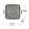 A&B Home Metal Decorative Tray,Serving Tray with Handles,Square,Size 29x4x24.5 inch view 3