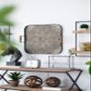 A&B Home Metal Decorative Tray,Serving Tray with Handles,Square,Size 29x4x24.5 inch view 4