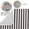 Black Striped White Dish Drying Mat for Kitchen, Absorbent Microfiber Drying Pad Dish Mat, 24" X 18" view 2