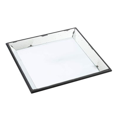 A&B Home Mirror Tray Perfume Tray Decorative Mirror Square Jewelry Tray Organizer Tradition Style for Display Bedroom Living Room Bathroom and Dressing Table