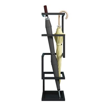 Umbrella Racks AYY Metal Umbrella Stand, Modern and Simple Decorative Umbrella Holder, Multifunctional Cane Storage Rack, Stable Base and Drip Tray, 15X15X49cm (Color : Black)