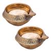 Indian Brass Golden Diya Lamp Beautiful Engraved Design Diwali Home Dcor Gift Pcs view 4