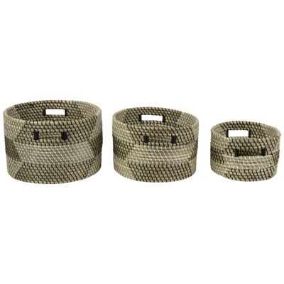 Set of 3 Traditional Nesting Wicker Baskets 14.5"