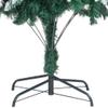 'vidaXL - 8ft Artificial Christmas Tree with Pine Cones & Snow Tips, Eco-Friendly, Lifelike Design, Metal Base for Stability - Green and White view 4