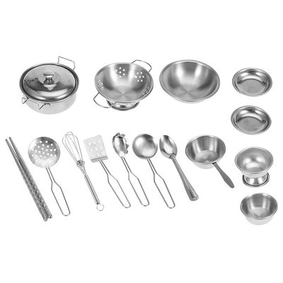 16/18/25pcs Stainless Steel Cookware Set Saucepan Lids Pot Cooking Kitchen(16 pieces)