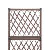 vidaXL Poly Rattan Planter with Removable Pot and Built-in Trellis, Brown, Square-Shaped, Outdoor Planter for Climbing Plants view 3