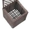 vidaXL Poly Rattan Planter with Removable Pot and Built-in Trellis, Brown, Square-Shaped, Outdoor Planter for Climbing Plants view 4