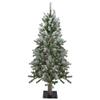 Pre-Lit Medium Flocked Alpine Artificial Christmas Tree - 4' - Clear Lights view 1
