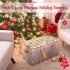 Simplify 128 Count Organizer Christmas Ornament Storage | Dimensions: 26.4"x 13.5"x 13.4" | Gold | Easy Carry Handles | Christmas Organization | Zipper Closure | Holds 128 Ornaments view 4