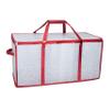 Simplify 128 Count Organizer Christmas Ornament Storage | Dimensions: 26.4"x 13.5"x 13.4" | RED | Easy Carry Handles | Christmas Organization | Zipper Closure | Holds 128 Ornaments view 1