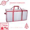 Simplify 128 Count Organizer Christmas Ornament Storage | Dimensions: 26.4"x 13.5"x 13.4" | RED | Easy Carry Handles | Christmas Organization | Zipper Closure | Holds 128 Ornaments view 2