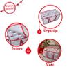 Simplify 128 Count Organizer Christmas Ornament Storage | Dimensions: 26.4"x 13.5"x 13.4" | RED | Easy Carry Handles | Christmas Organization | Zipper Closure | Holds 128 Ornaments view 3