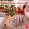Simplify 128 Count Organizer Christmas Ornament Storage | Dimensions: 26.4"x 13.5"x 13.4" | RED | Easy Carry Handles | Christmas Organization | Zipper Closure | Holds 128 Ornaments view 4