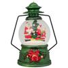 Santa Checks the Naughty Children's List by the Christmas Tree Lantern Snow Globe - 8" view 1