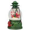Santa Checks the Naughty Children's List by the Christmas Tree Lantern Snow Globe - 8" view 3