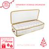 Simplify 80 Count Ornament Decorative Storage Organizer | Dimensions: 29.7"x 11.8"x 6" | Holds 80 Ornaments | Easy Carry Handles | Zipper Closure | Gold | Collapsible | Christmas Organization view 2