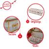 Simplify 80 Count Ornament Decorative Storage Organizer | Dimensions: 29.7"x 11.8"x 6" | Holds 80 Ornaments | Easy Carry Handles | Zipper Closure | Gold | Collapsible | Christmas Organization view 3