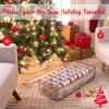 Simplify 80 Count Ornament Decorative Storage Organizer | Dimensions: 29.7"x 11.8"x 6" | Holds 80 Ornaments | Easy Carry Handles | Zipper Closure | Gold | Collapsible | Christmas Organization view 4