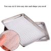 5 Pieces Square Silicone Dehydrator Sheets,15.7" x 15.7" Non-stick Fruit Dehydrator Mats,Reusable Steamer Mesh Mat Baking Mats for Fruit Dryer view 4