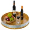 Large Barrel Head Decorative Storage Serving Tray view 1