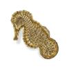 Cheung's Ceili Golden Cast Iron Sea Horse Decorative Tray, 5.5" L x 10.25" W x 1" H, Gold view 3