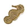 Cheung's Ceili Golden Cast Iron Sea Horse Decorative Tray, 5.5" L x 10.25" W x 1" H, Gold view 4