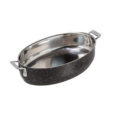 Bon Chef 60018GALAXY 4 qt Hotstone Galaxy Cucina Oval Augratin - Induction Bottom