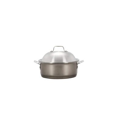 Bon Chef 60001TAUPE Hotstone 4 Qt. Cucina Pan with 2 Handles and Lid