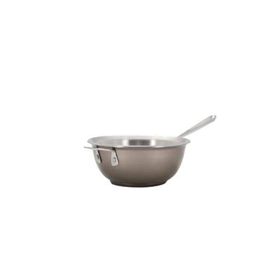 Bon Chef 60008TAUPE 12 in. Hotstone Taupe Cucina Chefs Pan with Lid - Induction Bottom