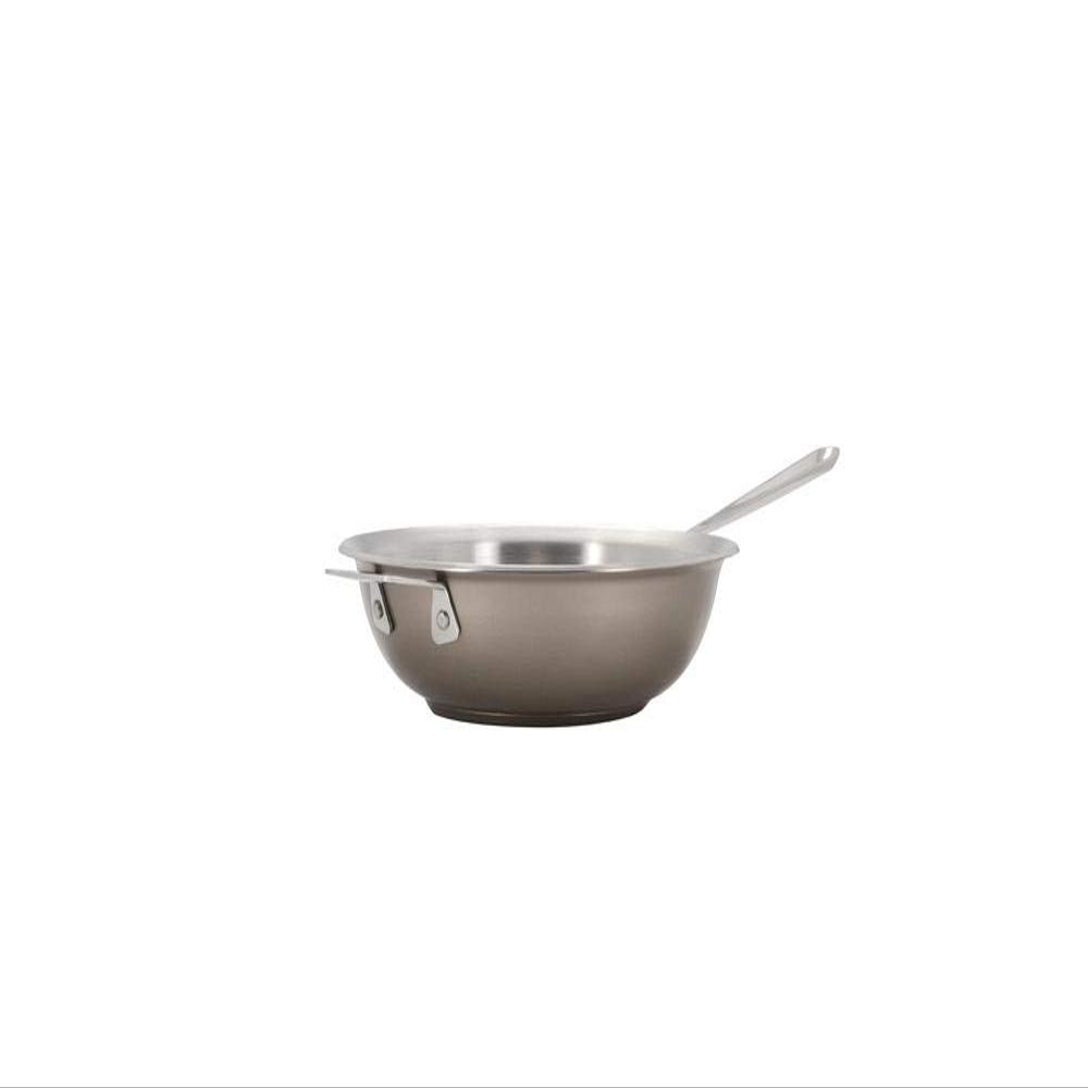 Bon Chef 60008TAUPE 12 in. Hotstone Taupe Cucina Chefs Pan with Lid - Induction Bottom