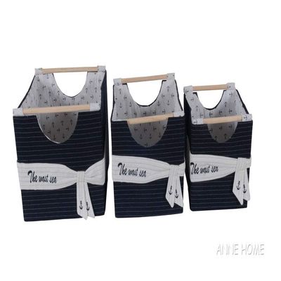Old Modern Handicrafts AB011 Foldable Fabric Basket - Pack of 3