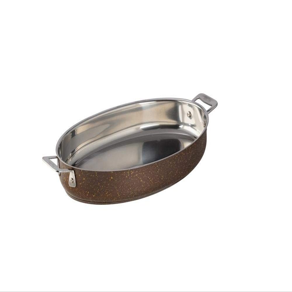 Bon Chef 60018COFFEE Hotstone Coffee Cucina Oval Augratin - Induction Bottom