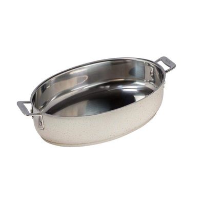 Bon Chef 60018DESERT 4 qt Hotstone Desert Cucina Oval Augratin - Induction Bottom