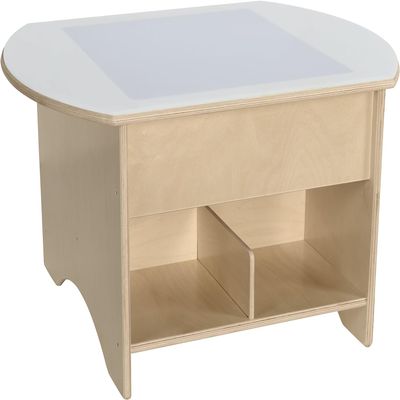 Wood Designs Brilliant Light Table for Kids with Color Changing Remote Control, 30" Educational Light Table with Storage for Home, Preschool, Kindergarten, 991313-CAN