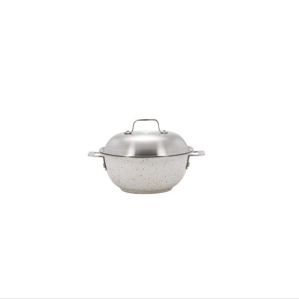 Bon Chef 60011DESERT 10 in. Hotstone Desert Cucina Braiser Pan with Lid - Induction Bottom