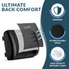 ComfiLife Lumbar Support Back Pillow Office Chair and Car Seat Cushion - Memory Foam with Adjustable Strap and Breathable 3D Mesh (Black) view 2