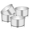 TeamFar 6 Inch Cake Pan, 6 x 3 Deep Round Cake Pan Tier Baking Pans Set Stainless Steel, For Baking Steaming Serving, Healthy & Toxic Free, Deep & Straight Size, Oven & Dishwasher Safe - Set of 4 view 1